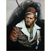 YM1862 WWII アメリカ陸軍航空隊 B-17爆撃機搭乗員 [1/10スケール レジン製ヒストリカルフィギュア]