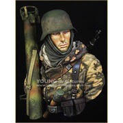 YM1865 WWII ドイツ武装親衛隊戦車猟兵とパンツァーシュレック [1/10スケール レジン製ヒストリカルフィギュア]