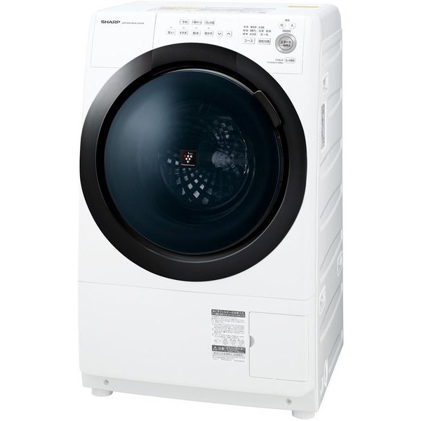 ES-S7E-WL [ドラム式プラズマクラスター洗濯乾燥機 洗濯7kg/乾燥3.5kg 左開き ホワイト系]