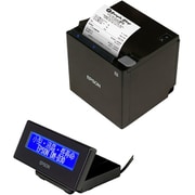 ラインサーマル印字方式 レシートプリンター「TM302H612B」/カスタマーディスプレイ「DM-D30」セットモデル ブラック TM302HD30B