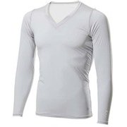 クーリング Vネック ロングスリーブ Cooling V-Neck Long Sleeves GC00111 ライトグレー(LG) Lサイズ [コンディショニングウェア 長袖シャツ メンズ]