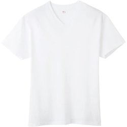VネックTシャツ メンズ YV0615 LLサイズ ホワイト