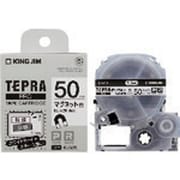 テプラ PRO テープカートリッジ 50mm幅 1.5m マグネットタイプ 白/黒文字 SJ50S