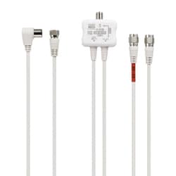 新4K8K放送対応CS・BS/UV分波器 入力ケーブル2m付属 2SP-K77F-20WP