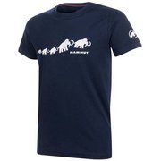 QD Logo Print T-Shirt AF Men 1017-02010 50355 marine PRT3 Lサイズ [アウトドア カットソー メンズ]