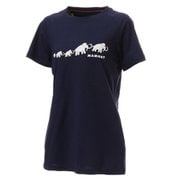 QD Logo Print T-Shirt AF Women 1017-02020 50339 peacoat PRT3 Mサイズ [アウトドア カットソー レディース]