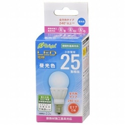 LED電球 E17 25形相当 全方向 昼光色 断熱材施工器具・密閉型器具対応 LDA2D-G-E17 IS22
