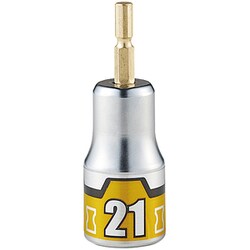 BZP63S-21 [インパクトドライバ用ショートソケットビット 難攻不落（六角） 21mm]