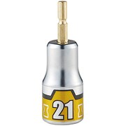 BZP63S-21 [インパクトドライバ用ショートソケットビット 難攻不落（六角） 21mm]