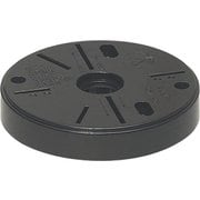 ポリ台 照明器具取付用プラスチック絶縁台 丸型 外寸φ150×20mm ブラック POW-150K
