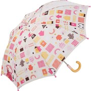 クッカヒッポ長傘 雨傘 安全手開き 50cm おうち KH-KS-23  50