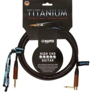 ギターケーブル TITANIUM Walnut black, KLOTZ walnut shell S-L gold plated (6m)
