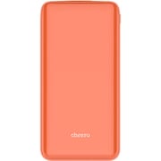 モバイルバッテリー cheero Flat 10000mAh Peach CHE-112-PE