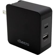 ACアダプター cheero 2 port PD Charger ( PD 45W + USB ) Black CHE-328-BK