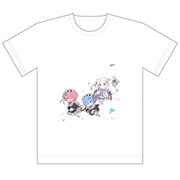 Re：ゼロから始める異世界生活 フルカラーTシャツ エミリア＆ラム＆レム XLサイズ [キャラクターグッズ]