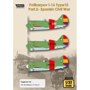 WOLWD32008 I-16 Type10 パート 2 ICM 1/32用 [1/32スケール エアクラフト用デカール]