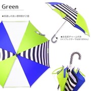 CRAZY PATTERN 傘 グリーン L