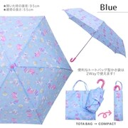 Twinkleユニコーン折り傘 ブルー F