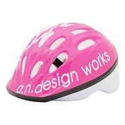 a.k.m S a.n.design works キッズヘルメット ピンク [自転車ヘルメット Sサイズ]