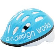 a.k.m M a.n.design works キッズヘルメット ブルー [自転車ヘルメット Mサイズ]
