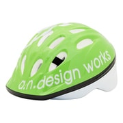 a.k.m M a.n.design works キッズヘルメット グリーン [自転車ヘルメット Mサイズ]