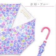 水彩フラワー傘 ブルー S