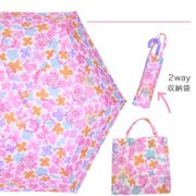 水彩フラワー折り傘 ピンク F