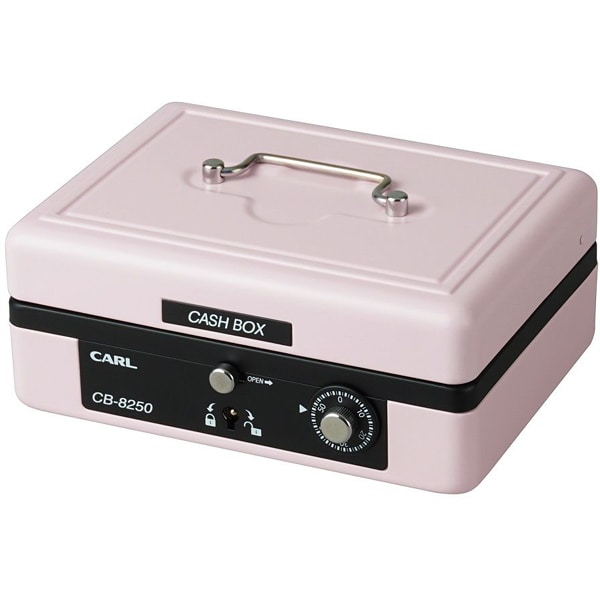 カール CARLCB-8250-P [キャッシュボックス そとレジ A6用紙収納 ダイヤルタイプ ピンク 0.9kg]