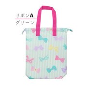 シューズバッグ F ファンシーリボン グリーン