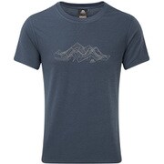 GROUNDUP MOUNTAIN TEE 411774 D82 デニム ブルー XLサイズ [アウトドア カットソー メンズ]