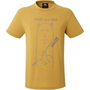BRITPOP TEE‐BRUSH THE ROCK 425712 H35 ハーベストゴールド Lサイズ [アウトドア カットソー メンズ]