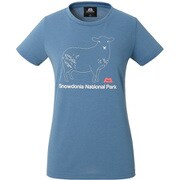 WOMENS BRITPOP TEE - SNOWDONIA 424705 S71 サクソニーブルー XSサイズ [アウトドア カットソー レディース]