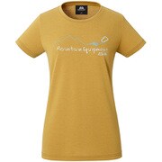 WOMENS BRITPOP TEE - CARABINER 424706 H35 ハーベストゴールド Mサイズ [アウトドア カットソー レディース]