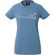WOMENS BRITPOP TEE - CARABINER 424706 S71 サクソニーブルー Mサイズ [アウトドア カットソー レディース]
