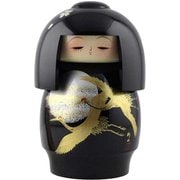 漆工芸こけし 夕鶴 黒