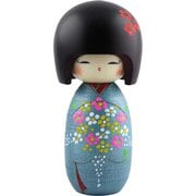 創作こけし 花摘み 青