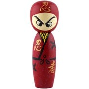 近代創作こけし 忍者 小 赤