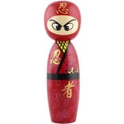 近代創作こけし 忍者 大 赤