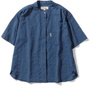 CシールドプレザントS S/S C-SHIELD Pleasant Shirt S/S 8212045 040 ブルー Lサイズ [アウトドア シャツ レディース]