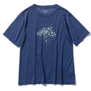 TSウールフィネスプリントT TS Wool Finesse Print T 8215073 (040)ブルー Sサイズ [アウトドア カットソー レディース]