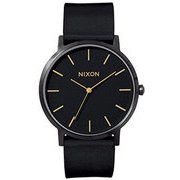 腕時計 PORTER LEATHER（ポーターレザー） 40mm オールブラック/ゴールド 並行輸入品 2年保証 A1058-1031