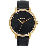 腕時計 KENSINGTON LEATHER(ケンジントンレザー) 37mm ゴールドブラック 並行輸入品 2年保証 A108-513