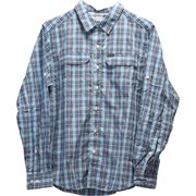 シルバーリッジ2.0プラッドロングスリーブシャツ AE0649 438 Azul Gingham Lサイズ [アウトドア シャツ メンズ]