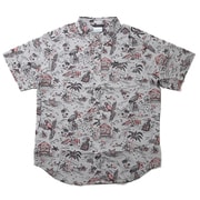 ラピッドリバープリンテッドショートスリーブシャツ AE0094 040 Columbia Grey Lost in Paradise Print Lサイズ [アウトドア シャツ メンズ]