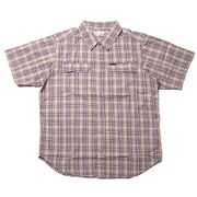 シルバーリッジ2.0プラッドショートスリーブブシャツ AE0648 639 Dark Coral Gingham Sサイズ [アウトドア シャツ メンズ]