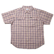 シルバーリッジ2.0プラッドショートスリーブブシャツ AE0648 639 Dark Coral Gingham Lサイズ [アウトドア シャツ メンズ]