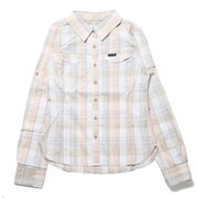 シルバーリッジライトプレードロングスリーブ AR1498 160 Fossil Medium Multi Plaid XLサイズ [アウトドア シャツ レディース]