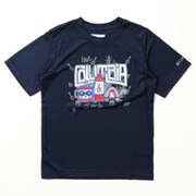 リトルトレックショートスリーブTシャツ AB0059 464 Collegiate Navy Inner Glow Mサイズ [アウトドア カットソー キッズ]