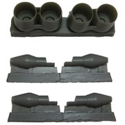 BRZBZ4077 Tu-144D用コレソフ RD36-51A エンジン排気 ノズル ICM用 [1/144スケール レジン製パーツ]