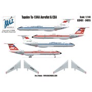 BRZBZD401 Tu-134 アエロフロート 新カラー + チェコ航空 旧カラーデカール カルトグラフ製 [1/144スケール エアクラフト用デカール]